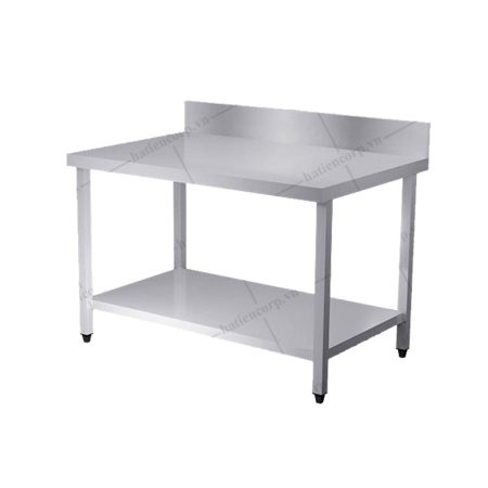 Bàn inox 2 tầng có thành