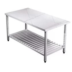 Bàn inox 2 tầng kệ thanh