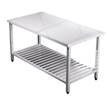 Bàn inox 2 tầng kệ thanh