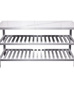 Bàn inox 3 tầng kệ thanh