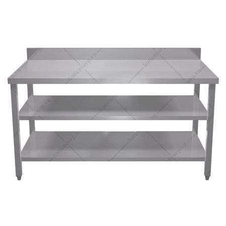 Bàn inox 3 tầng có thành