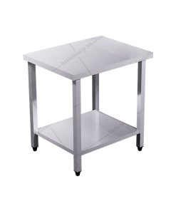 bàn inox 2 tầng kệ phẳng