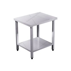 bàn inox 2 tầng kệ phẳng