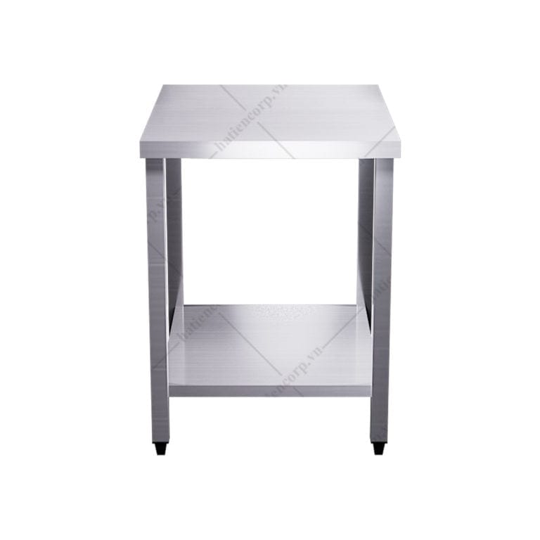 bàn inox 2 tầng kệ phẳng