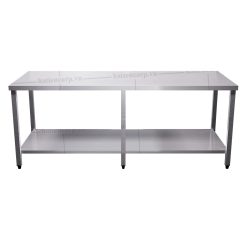 Bàn inox 2 tầng dài 2m
