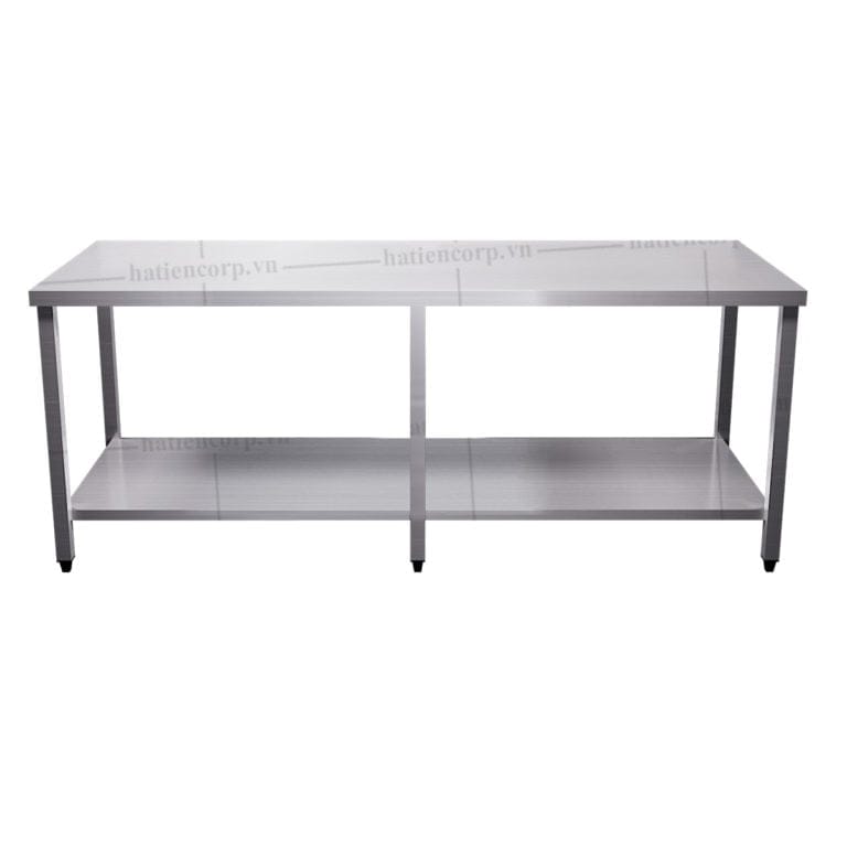 Bàn inox 2 tầng dài 2m