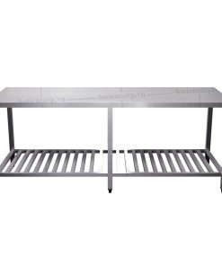Bàn inox 2 tầng kệ thanh