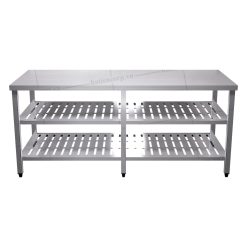 Bàn inox 3 tầng đột lỗ