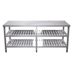 Bàn inox 3 tầng đột lỗ