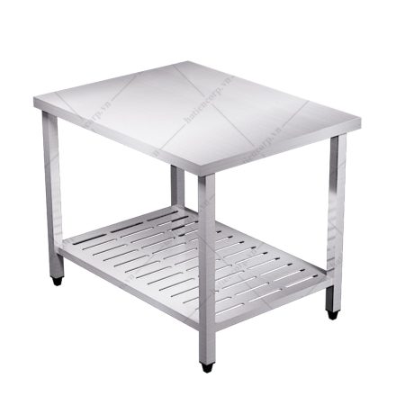 Bàn inox 2 tầng đột lỗ