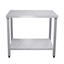 bàn inox 2 tầng, kệ phẳng dài 1m