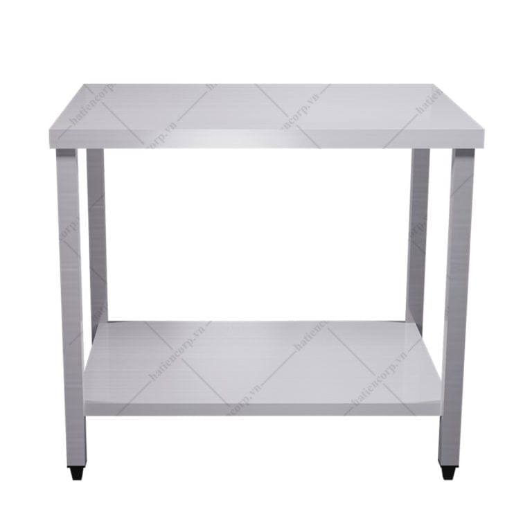 bàn inox 2 tầng, kệ phẳng dài 1m
