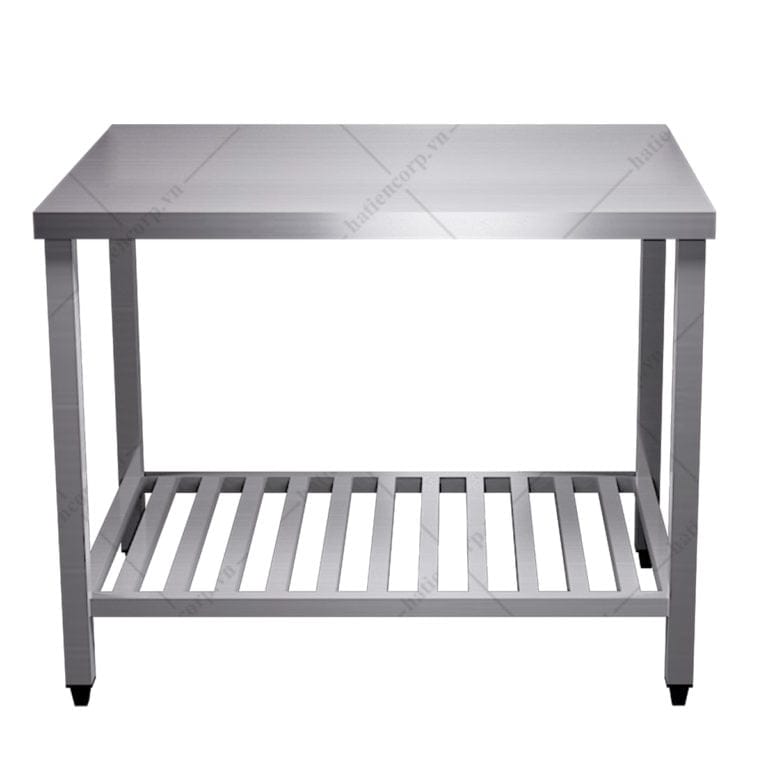 Bàn inox 2 tầng kệ thanh