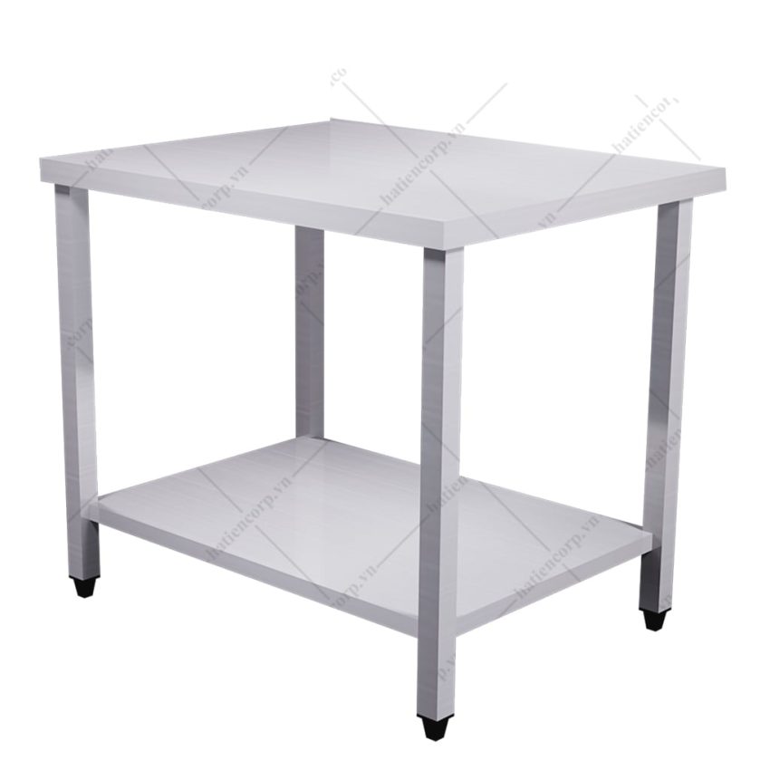 bàn inox 2 tầng, kệ phẳng dài 1m