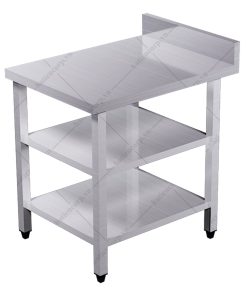 Bàn inox 3 tầng có thành