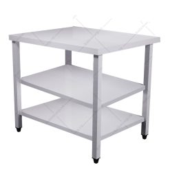 Bàn inox 3 tầng, kệ phẳng dài 1m