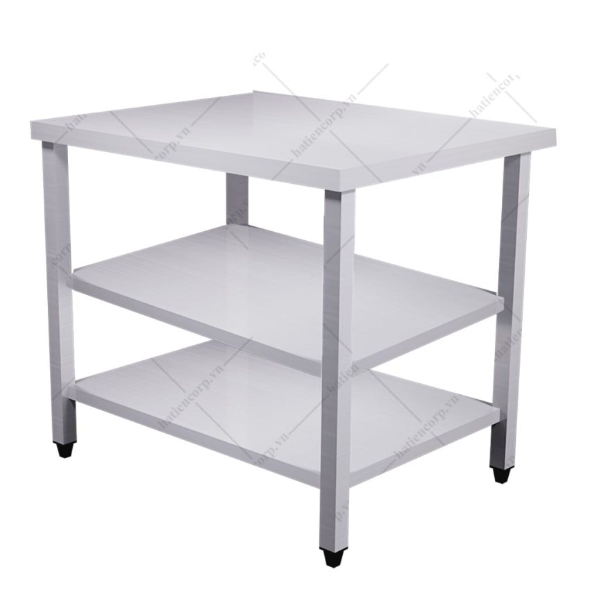 Bàn inox 3 tầng, kệ phẳng dài 1m