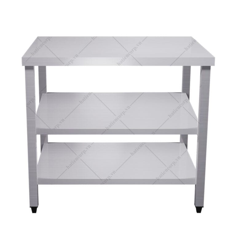 Bàn inox 3 tầng, kệ phẳng dài 1m