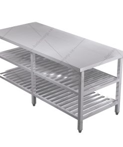 Bàn inox 3 tầng kệ thanh