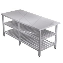 Bàn inox 3 tầng kệ thanh