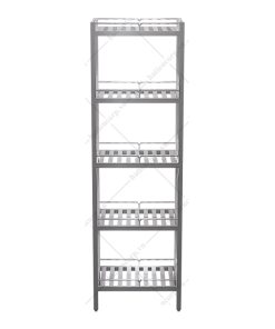 Kệ inox 5 tầng - Kệ thanh có lan can