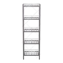 Kệ inox 5 tầng - Kệ thanh có lan can