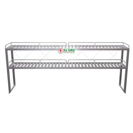 Kệ thanh 2 tầng đặt trên bàn có lan can