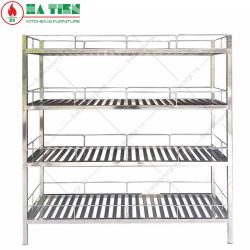 Kệ inox - Kệ thanh 4 tầng có lan can