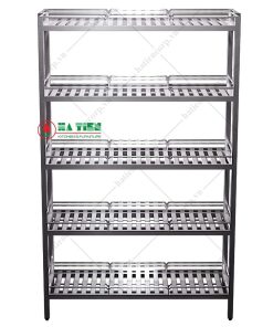 Kệ inox - Kệ thanh 5 tầng có lan can