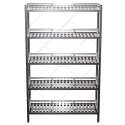Kệ thanh inox 5 tầng có lan can