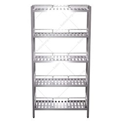 Kệ thanh inox 5 tầng có lan can