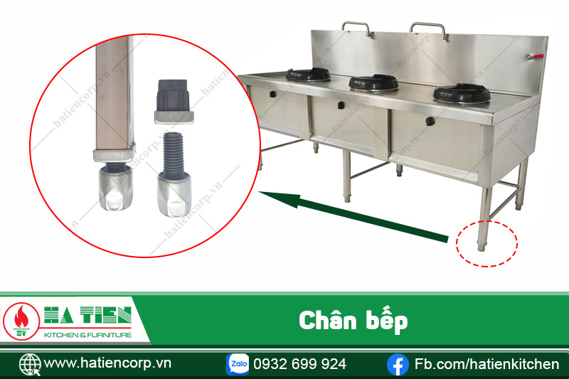 chân bếp á 3 họng