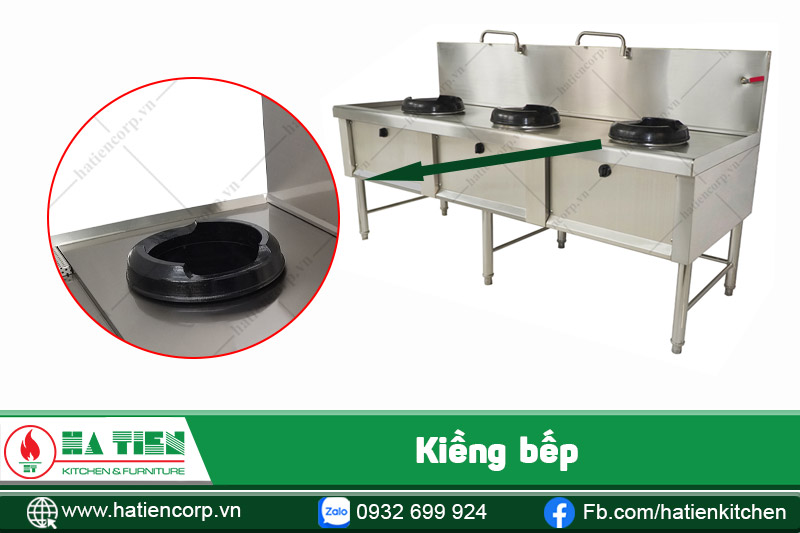 bếp á 3 họng kiềng gang