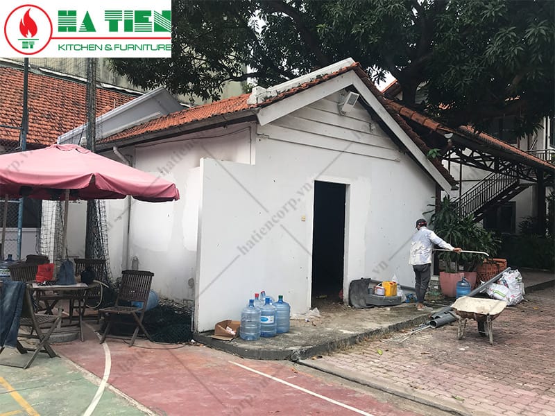 Đo đạc hiện trạng khu vực bếp trước khi lên phương án thiết bị
