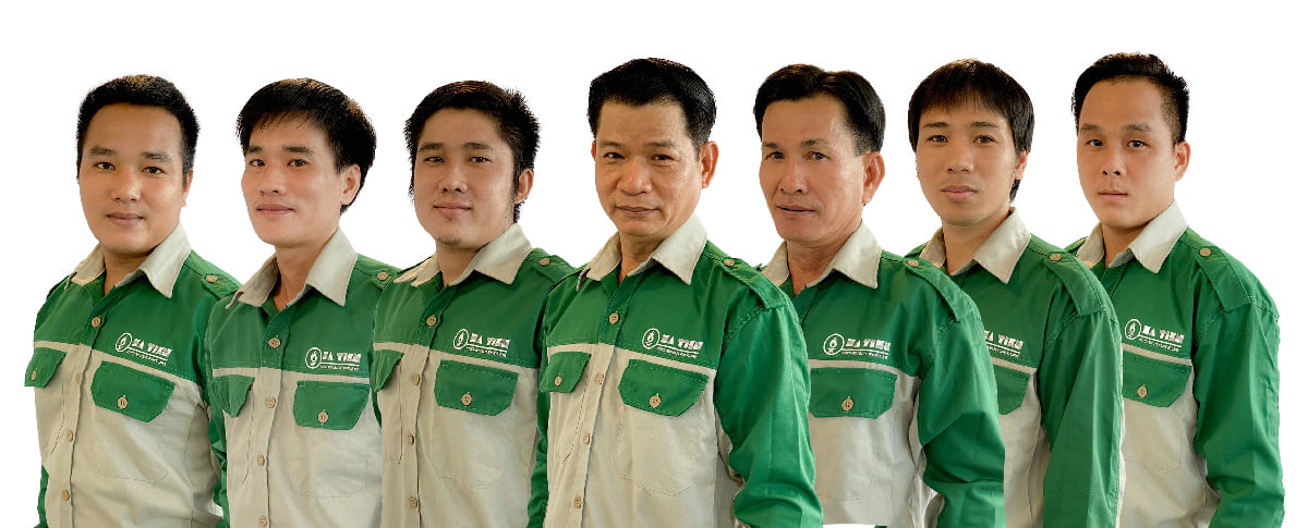 Đội kỹ thuật cơ khí thiết kế bếp công ty Hà Tiên