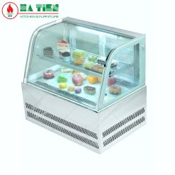 tủ bánh kem kính cong