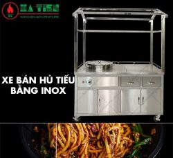Xe bán hủ tiếu bằng inox
