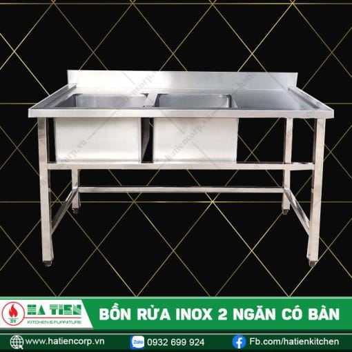 Bồn rửa chén inox 2 ngăn