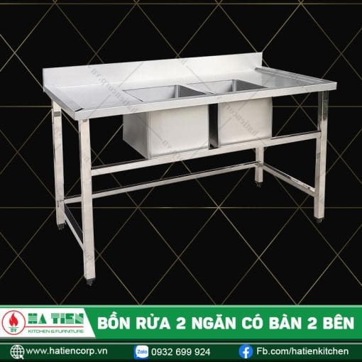 bồn rửa inox 2 ngăn 2