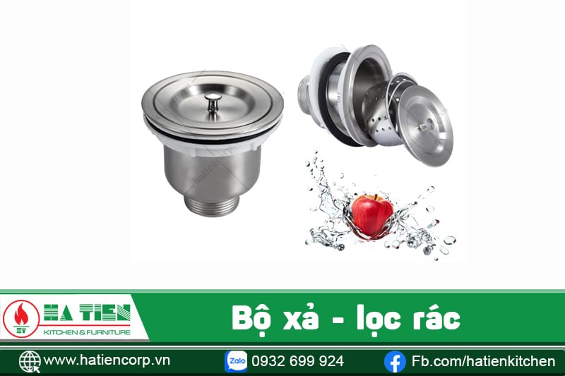 bồn rửa inox 1 ngăn kết hợp bộ xả