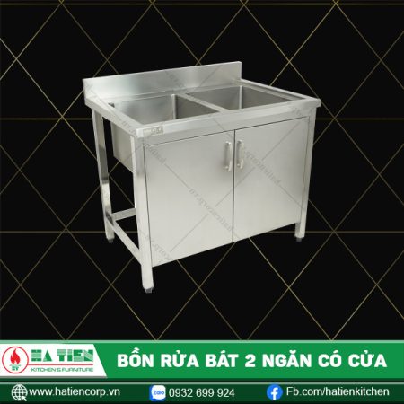 bồn rửa bát inox 304 có cửa đóng mở