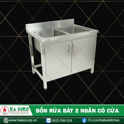 bồn rửa bát inox 304 có cửa đóng mở