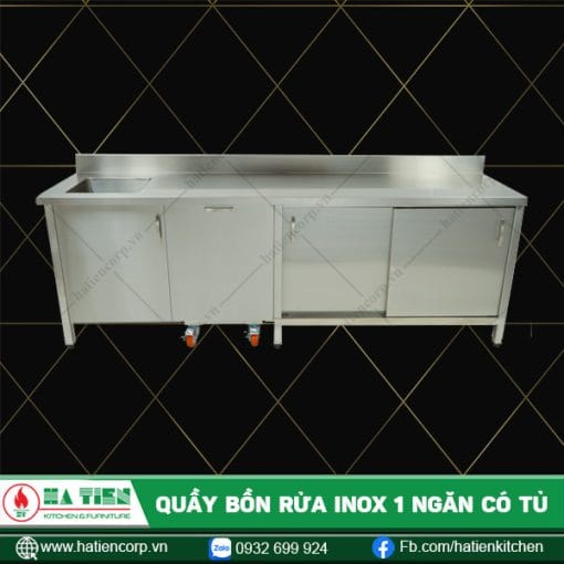 bồn rửa chén inox 304 có quầy tủ