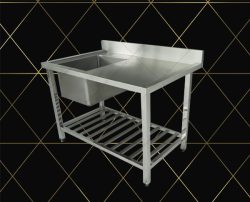 chậu rửa chén 1 ngăn có kệ thanh