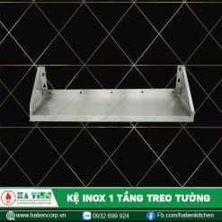 kệ inox 1 tầng treo tường phẳng