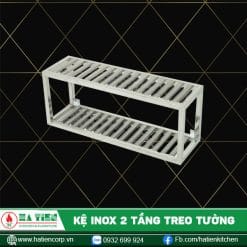 kệ inox 2 tầng treo tường