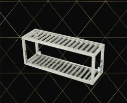 kệ inox 2 tầng treo tường