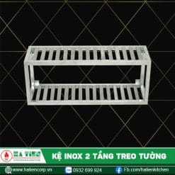 kệ inox 2 tầng treo tường 1b