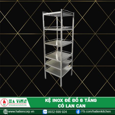 kệ inox để đồ 6 tầng