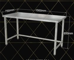 bàn inox 1 tầng công nghiệp